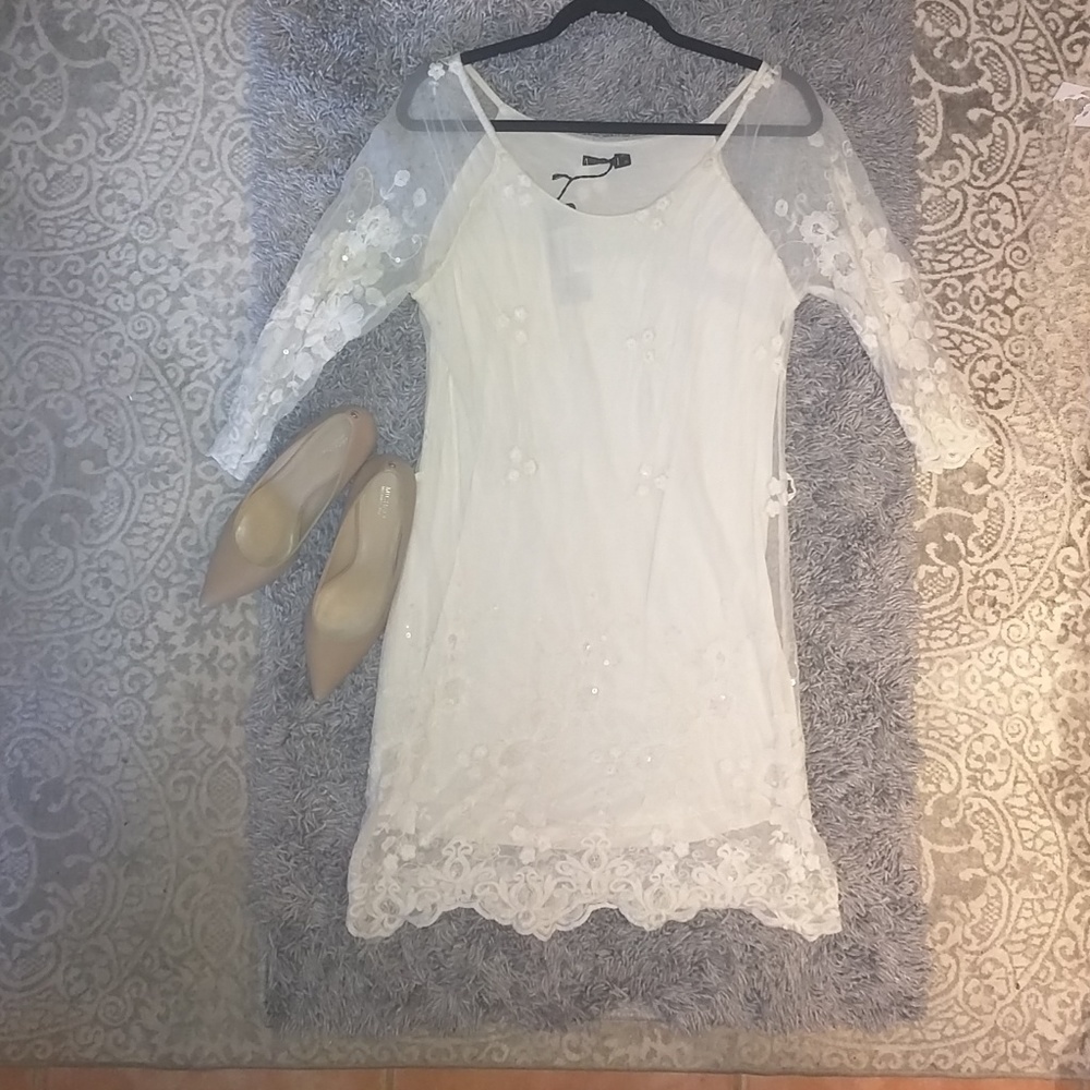 Beautiful, Italian Boutique White Dress